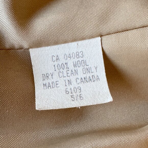 Vintage 90s Beige Skirt Suit w Gold Buttons - Picture 10 of 16